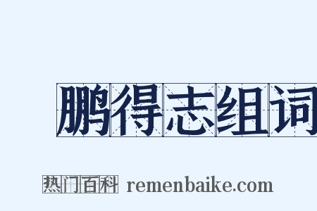 鹍鹏得志组词是什么意思的图片